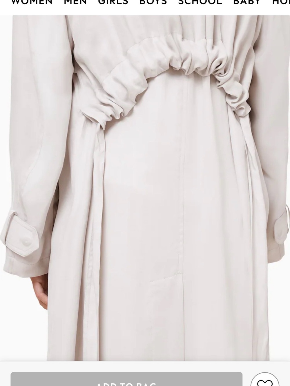 NWT AllSaints Linnie Lightweight Trench Coat, L - Picture 7 of 7